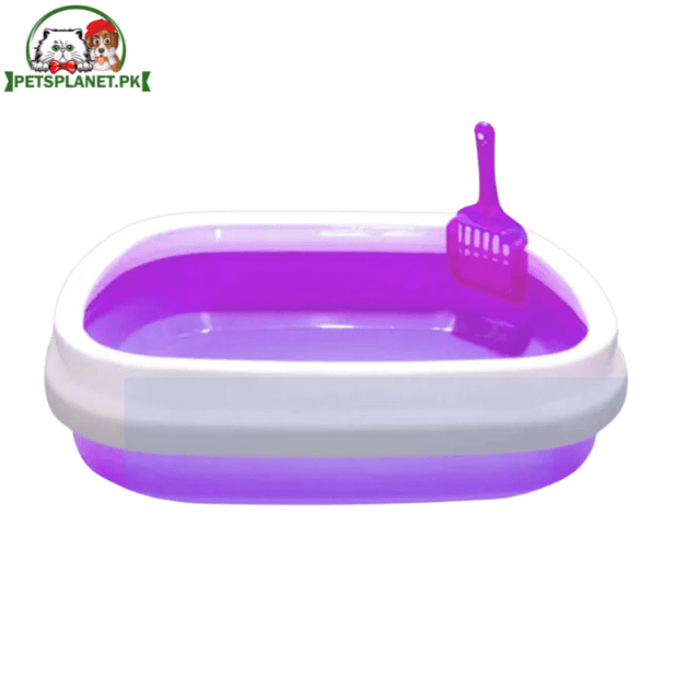 Large Litter Tray with Scoop Purple Color