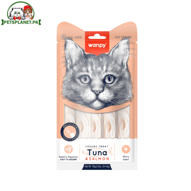 Wanpy Cat/Kitten Creamy Treats (wet) in Two Different Flavors ( Pack of 5 Tubes)