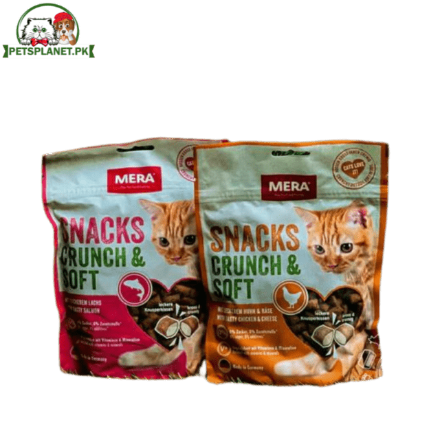 Mera Snacks Crunch & Soft Dry Treats in 400g in Chicken & Fish Flavor